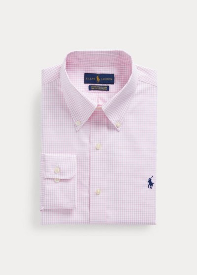 Camisa Polo Ralph Lauren Hombre Rosas / Blancos - Custom Fit Checked - VSRUA9478